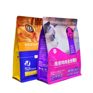일반 고양이 식품 포장 가방 고양이와 개 식품 8 각형 씰링 1.5kg 고양이 식품 알루미늄 호일 가방 자체 씰링 가방