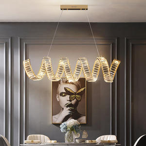 <span class=keywords><strong>Lustre</strong></span> moderne de luxe à double hélice, cristal LED, pour la maison, pour le salon et la salle à manger - Product Image 2
