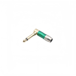 90 Degree 6.35mm Audio <b>Plug</b> Gold Plated Copper Right Angle Microphone Speaker Connector <b>Adapter</b> - Product Image 4
