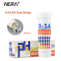 Tiras Reactivas de pH Universales YAGO 0-14, 150 Tiras, Papel Indicador de pH para Agua Potable, Piscina, Acuario, Laboratorio, Uso Doméstico