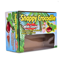 Boîte en carton écologique en gros avec fenêtre transparente pour l'emballage de jouets crocodile pour enfants