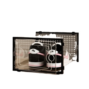 Venta al por mayor plegable tipo Flip <span class=keywords><strong>almacenamiento</strong></span> para zapatos <span class=keywords><strong>de</strong></span> baloncesto caja doble engrosada transparente PP caja <span class=keywords><strong>de</strong></span> zapatos <span class=keywords><strong>de</strong></span> plástico forma rectangular - Product Image 1