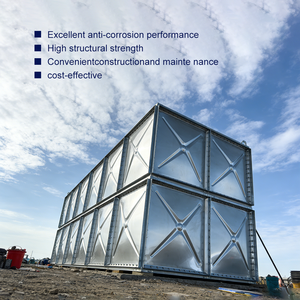 Réservoir de stockage d'<span class=keywords><strong>eau</strong></span> en panneaux modulaires ondulés en acier galvanisé à chaud avec construction boulonnée robuste pour l'industrie - Product Image 3