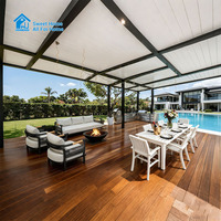 Pergola bioclimatique de luxe Sweet Home en aluminium motorisée avec toit à lames orientables, gazebo imperméable pour jardin extérieur avec éclairage LED