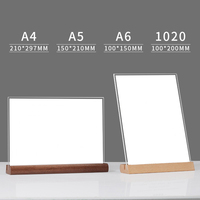 Support en bois acrylique personnalisé présentoir double face présentoir support de base en bois massif acrylique carte publicitaire décor de table