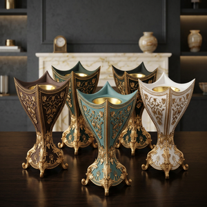 Handpainted Brass Incense Burner Arab Mabkhara Floral <b>Oud</b> <b>Bakhoor</b> Censer Traditional Tabletop Home Fragrance Decor - Product Image 6