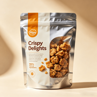 Sachet Doypack Personnalisable de Qualité Alimentaire avec Fenêtre Transparente, Encoche à Déchirure Facile, Fermeture Ziplock, Matériaux Recyclés, Logo Personnalisé pour Bébé