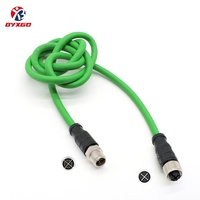 Cable flexible de cadena portacables Cat6A M12 de 8 pines X-code a RJ45 para automatización de puertos, nueva energía y comunicación en tiempo real TSN
