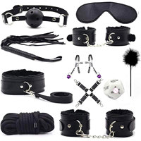 Ensemble de jouets sexuels en cuir BDSM, kit de bondage fétichiste BDSM avec menottes et dispositifs de retenue pour bondage adulte