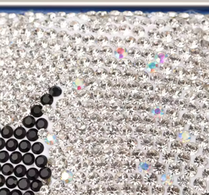 Luxo pet diamante cão tigela aço inoxidável marca moda aço inoxidável alimento utensílio de água potável - Product Image 3