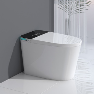 Siège de <span class=keywords><strong>toilette</strong></span> intelligent chauffant à double chasse d'eau, lumière nocturne, télécommande, drainage en S inclus, accessoires, utilisation <span class=keywords><strong>pour</strong></span> personnes âgées - Product Image 1