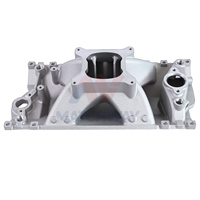 Collecteur d'admission en aluminium satiné usiné CNC MATCHWAY New High Rise 3000-5000 pour moteur Vortec Small Block à simple plan pour Chevy SBC