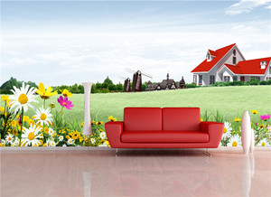 Mural de Papel Tapiz Personalizable con Diseño Moderno de <span class=keywords><strong>Bungalows</strong></span> sobre el Agua de las Maldivas, Impermeable, No Tejido, para Dormitorio, Baño, Fácil de Instalar - Product Image 3