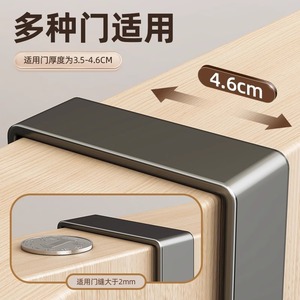 Organizador de ropa con ganchos para colocar detrás de la puerta, estante de almacenamiento montado en la pared sin necesidad de taladrar para dormitorio, baño, cocina, entrada. - Product Image 4