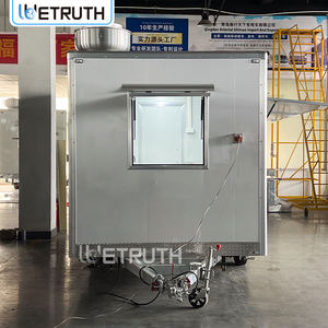 Wetruth Food Truck Commercial Entièrement Équipé, Remorque à Café Mobile, Chariot à <span class=keywords><strong>Hamburgers</strong></span>, Cuisine Mobile Carrée, Remorque Alimentaire - Product Image 5