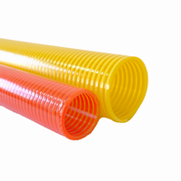 Tuyau d'aspiration hélicoïdal flexible en PVC transparent durable, renforcé de fibres, longueur personnalisée, 4-8 bars, -10~65, pour l'eau de jardin et industrielle