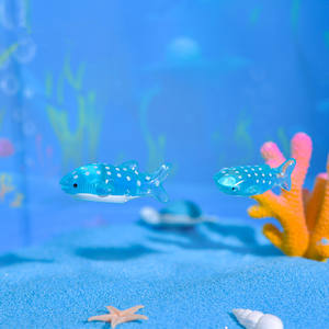 Transparante blauwe haai L-formaat hars ornamenten oceaan walvissen vis <span class=keywords><strong>aquarium</strong></span> landschap decoraties diermodel voor huisdecoratie - Product Image 1