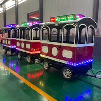 Manèges de train sans rails électriques amusants pour enfants, utilisés dans les parcs d'attractions touristiques