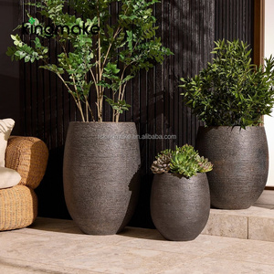 Vases d'extérieur de grande taille de haute qualité, pots à fleurs auto-arrosants <span class=keywords><strong>en</strong></span> ciment renforcé durables et macetas de jardin de grande taille pour la vente <span class=keywords><strong>en</strong></span> <span class=keywords><strong>gros</strong></span> - Product Image 1