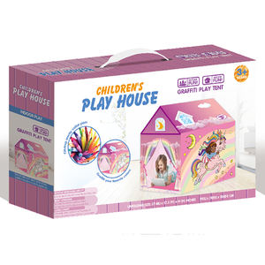 MILI DIY Art Craft Coloring Interior Lavable Reciclar Carpa <span class=keywords><strong>Dibujo</strong></span> Dinosaurio Unicornio Doodle Graffiti Play Tent para chico - Product Image 2