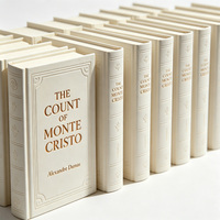 Livre classique du monde en gros, édition Monte Cristo, couverture rigide en cuir de qualité supérieure, estampage à chaud, impression offset, personnalisable OEM