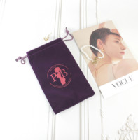 Pochette en velours doux avec cordon de serrage, sac de rangement pour bijoux, bracelet, collier, boucles d'oreilles, sac anti-poussière portable en velours