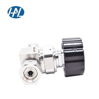 Raccord VCR femelle HAL-LOK 1/4 pouce en acier inoxydable, valve à diaphragme manuelle scellée, compatible gaz 300 psi, garantie 1 an