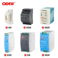 DR-30-24 Alimentation à découpage industrielle sur rail DIN, sortie unique CC 12V/24V/48V 1.5A, série pour systèmes de contrôle