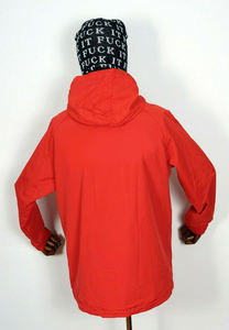 Chaqueta cortavientos con capucha de cuello alto Unisex personalizable impermeable moda callejera para hombres de talla grande cierre de cremallera - Product Image 6