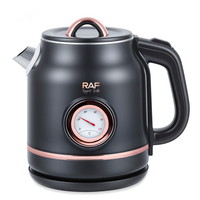 Bouilloire électrique RAF R.7209 1500W, capacité 1,5L, ébullition rapide, rotation à 360° °   Bouilloire électrique à arrêt automatique avec base pivotante