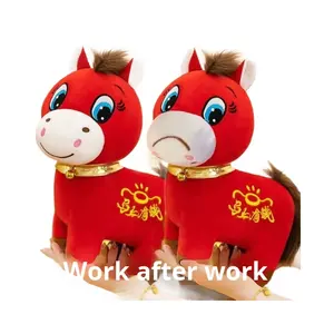 Peluche Cheval aux Yeux Larmes, Rembourrage en Coton PP Doux, Jouet en Peluche Confortable pour Cadeau et Vente en Gros - Product Image 5