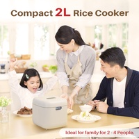 Cuisinière à riz électrique numérique multifonctionnelle intelligente 2L avec boîtier en plastique écologique pour usage domestique