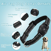 Collier anti-perte pour chien et chat, compatible avec Apple Find My, étanche IP68, réfléchissant, ABS réglable, tailles S, M, L, boîte cadeau, sac en PP