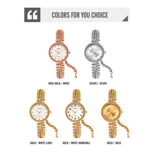 Reloj de cuarzo SKMEI para mujer, pulsera de aleación, esfera redonda, pantalla analógica, reloj elegante de moda, banda de cobre de 30mm de diámetro - Product Image 3