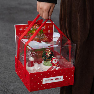 Caja de Regalo Reutilizable con Forma de Árbol de Navidad, Decoración para Postres, Vaso de Papel para Llevar, para Empacar Pasteles, Idea de Regalo Festiva para Navidad - Product Image 5