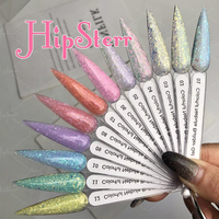 Échantillon gratuit Gel de construction pour ongles à paillettes nébuleuses inodore sans HEMA Gel d'extension pour ongles à paillettes 12 couleurs Gel de construction pour ongles nébuleuses