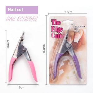 Hình chữ U DIY pháp Nail công cụ xuyên biên giới kéo móng tay thép không gỉ Lưỡi nhự<span class=keywords><strong>a</strong></span> xử lý thiết kế thẳng cho vẻ đẹp - Product Image 4