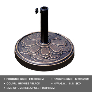 <span class=keywords><strong>Base</strong></span> de sombrilla redonda de resina de nuevo diseño <span class=keywords><strong>Base</strong></span> de sombrilla llena de agua negra para muebles de exterior de patio - Product Image 2
