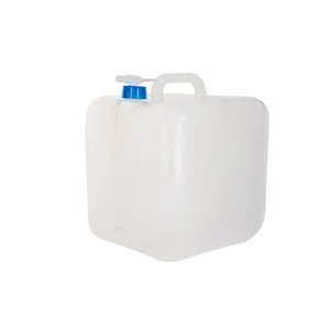 15升FDA LFGB户外野营可回收可折叠水容器桶带水龙头可折叠水容器