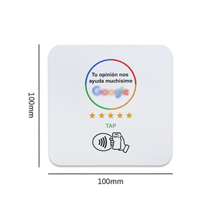 Plaques d'identification RFID en PVC acrylique époxy, Cartes de commentaires pour réseaux sociaux (Facebook, Instagram), Présentoirs carrés pour menus, Plaques de table NFC - Product Image 3
