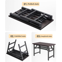 Bureau d'ordinateur simple pour le bureau, meubles de patio extérieur, table pliable multifonctionnelle
