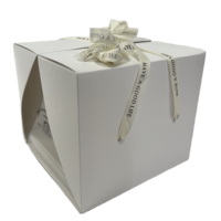 Boîtes à gâteaux pliables en plastique transparent recyclable, empilables, de qualité alimentaire, pour mousse, tiramisu, avec gaufrage, pour anniversaire