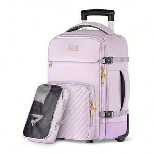 BSCI Rolling <b>backpack</b> with soundproof <b>wheels</b> that is waterproof for overnight use and suitable for school travel - Product Image 3