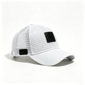 6-Panel Full Mesh & Canvas Breathable Baseball <b>Cap</b> Polyester/Cotton <b>Quick</b> <b>Dry</b> Adjustable Unisex Outdoor Sports Hat - Product Image 2