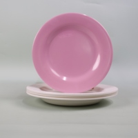 Assiette plate classique en mélamine de 8 pouces, de haute qualité, écologique, incassable, légère, personnalisable, de qualité alimentaire, compatible lave-vaisselle