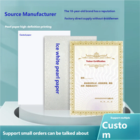 Certificats personnalisés en carton perlé avec bordure dorée, impression typographique pour événements professionnels et de formation