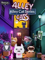 Offizielle Original Niedliche Zahnmonster Dark Alley Night Cat Serie PP Baumwoll-Plüschpuppe Hässlich-Süße Ausgefallene Trendige Spielzeugfigur