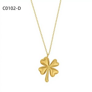 Amy Amy Fashion Pendant <b>Necklace</b> Stainless Steel <b>Silver</b> Plated Four <b>Leaf</b> Clover Women's Everyday Jewelry Gift Chain <b>Necklaces</b> - Product Image 2