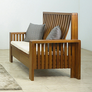 Madera de teca de calidad contemporánea de Indonesia Marco Sofá de dos plazas de sofá Conjunto de muebles para sala de estar - Product Image 2