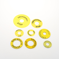 Bouton poussoir d'arrêt d'urgence 16mm/22mm avec anneau d'avertissement 40mm 60mm 90mm